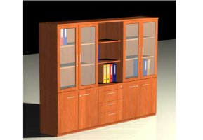 Tủ gỗ văn phòng Xuân Hòa đơn giản mà tiện dụng